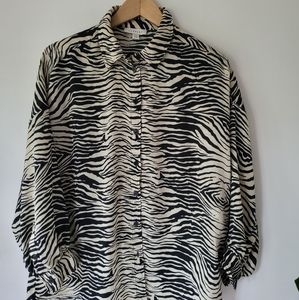 Topshop zebra print blouse